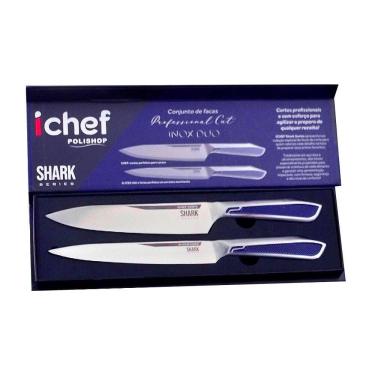 Imagem de Conjunto de Facas Ichef Polishop Professional Cut Inox Duo