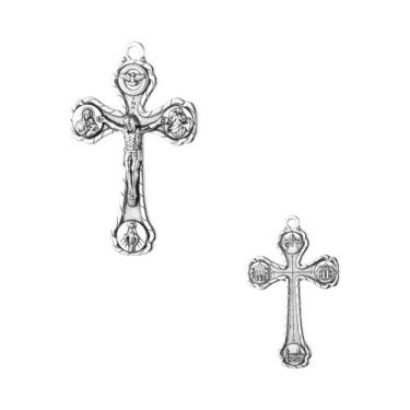 Imagem de Medalha Católica Cruz De Quatro Vias São Cristóvão Medalla Milagrosa 5