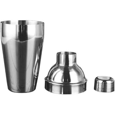 Imagem de Coqueteleira de Aço Inoxidável, 500ml, com Tampa e Coador, Cromo, para Preparo de Drinks e Coquetéis