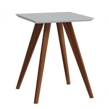 Imagem de Mesa Lateral Classic Quadrada Branco Acetinado - Imcal Móveis