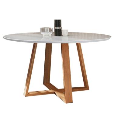 Imagem de Mesa de Jantar Paris Redonda 110cm Laca Branca