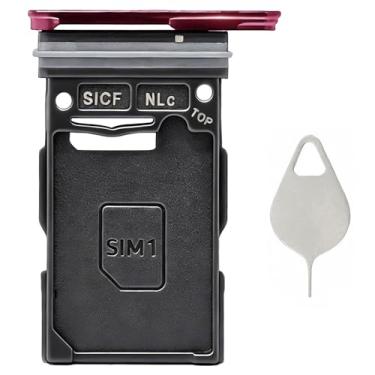 Imagem de Ubrokeifixit Galaxy S25 S931W Suporte de bandeja de cartão SIM único de substituição para Samsung Galaxy S25 SM-S931U S931W S931U1 S931B S931E 6,2 polegadas (S931U-Coral Red)