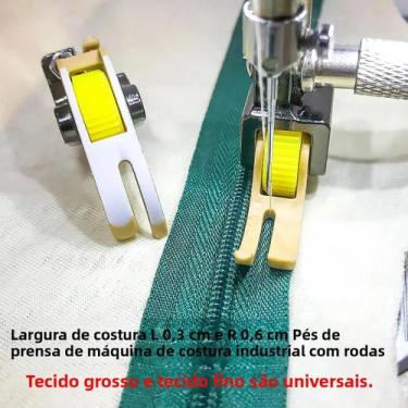 Imagem de Calcador De Zíper PTFE Para Máquina De Costura Plana Com Costura Larga