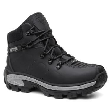 Imagem de Bota Masculina Couro Legítimo Resistente Confortável Macio Com C.A Botina Adventure CatPro Reforçada-Masculino