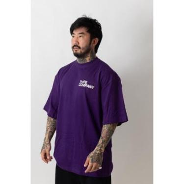 Imagem de Camiseta Oversized Gola Alta Company Roxo-Unissex