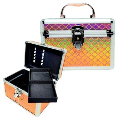 Imagem de Maleta Maquiagem E Acessórios Grande Cisne Dourada Csn5133