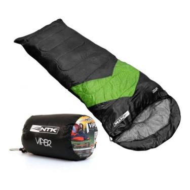 Imagem de Saco De Dormir Verde Nautika 5 A 12ºc Capuz E Impermeável Preto e Verd
