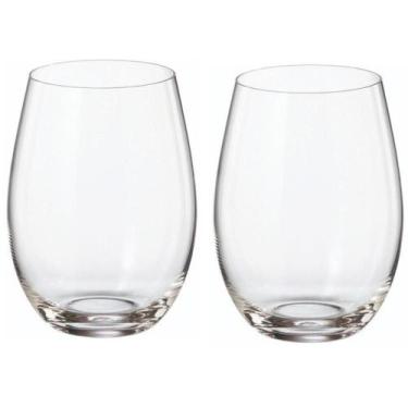 Imagem de Kit 2 Copos Cristal Bohemia Titanium Água Suco Drink 560ml