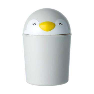 Imagem de Lixeira De Mesa Miniso Pinguim Fofinha Para Escritório