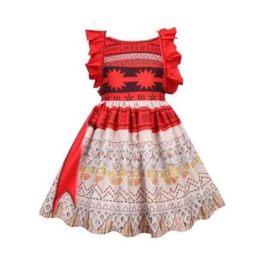 Imagem de Vestido Infantil de Princesa Moana - Fantasia para Festa e Cosplay, 15
