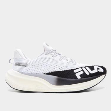 Imagem de Tênis Fila Racer Speedzone Masculino, Branco, Preto, 43