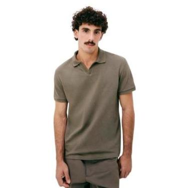 Imagem de Camiseta Polo Masculina Hering Verde Manga Curta Texturizada-Masculino