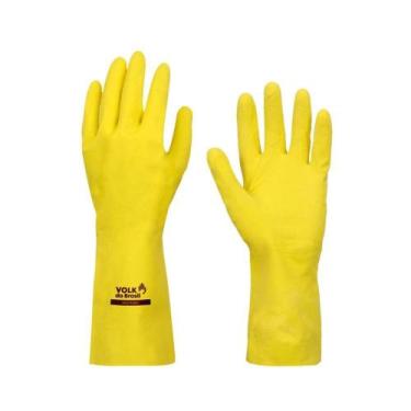 Imagem de Luva Látex Multiuso Amarela Tam. G Slim Volk  CA 38310 - Volk do Brasi
