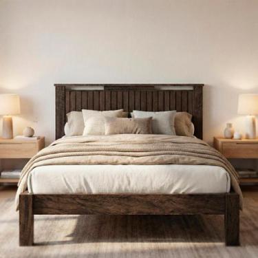 Imagem de Cama Casal Ripada 1,48m x 2,01m - Estrutura em MDF de Alta Densidade R
