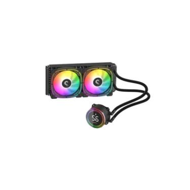 Imagem de Water Cooler Rise Mode Aura Ice Black, ARGB, 240mm, AMD/Intel, Preto - RM-WAIB-05-ARGB