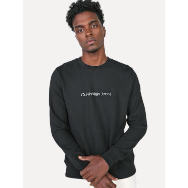 Imagem de Moletom Calvin Klein Jeans Crewneck Front Logo Grafite Mescla-Masculino