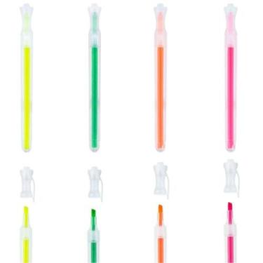 Imagem de Kit Marca Texto Fluorescente Transparente 4 Cores Brw