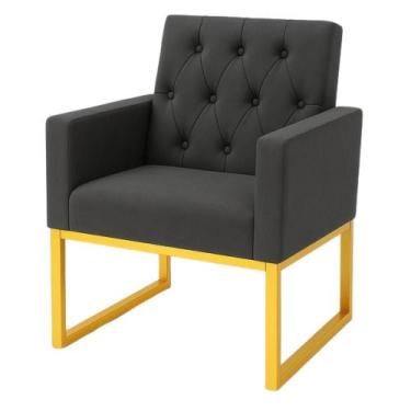 Imagem de Poltrona para Sala Quarto e Salão de Beleza Thais com Base de Ferro Do