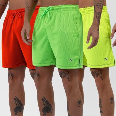 Imagem de Kit 3 Bermudas Masculinas Dry Treino Academia Futebol Alta Performance Conforto Luzzoo Premium-Masculino