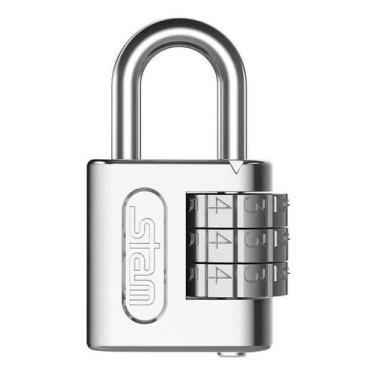 Imagem de Cadeado Com Segredo Stam 25mm Cromado Cor Cinza - Congratulations Stor