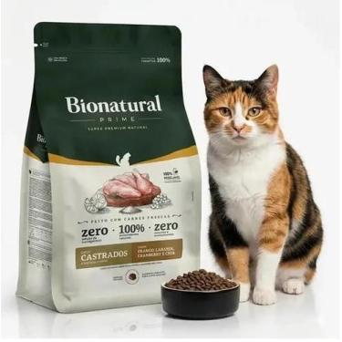 Imagem de Ração Bionatural Prime Gatos Castrados Frango 7,5kg - Controle Peso e 