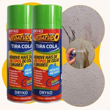 Imagem de Kit 2 Spray Removedor Tira Cola Adesivo Silicone Pu Vedatudo - DRYKO, 