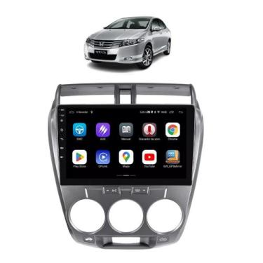 Imagem de Kit Multimídia City 2008 / 2014 Ar Analógico 9 Pol Android Carplay 2/3
