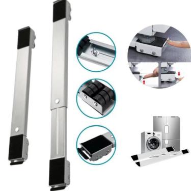 Imagem de Suporte Rodinhas Ajustável P/ Máquina Lavar Geladeira Fogão - AL