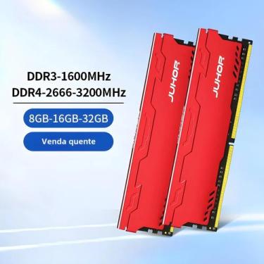 Imagem de Memória RAM DDR3 e DDR4 para Desktop - 8GB, 16GB e 32GB - com Dissipad