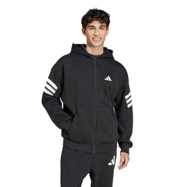 Imagem de Blusa Adidas  De Moletom Com Capuz E Fecho De Zíper Três Listras Future Icons-Masculino