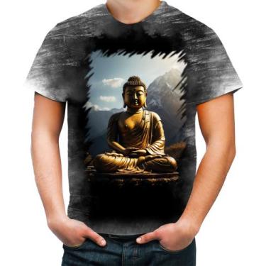 Imagem de Camiseta Desgaste Estátua de Buda Iluminado Religião 2 - Kasubeck Stor