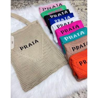 Imagem de Bolsa de praia tricot - Giulia tricot, 120ga160g, M