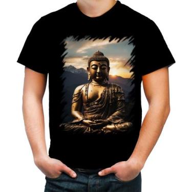 Imagem de Camiseta Colorida Estátua de Buda Iluminado Religião 24 - Kasubeck Sto
