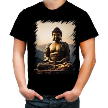 Imagem de Camiseta Colorida Estátua de Buda Iluminado Religião 23 - Kasubeck Sto