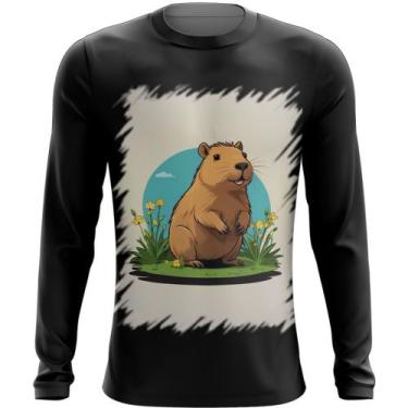 Imagem de Camiseta Manga Longa Capivara do Bem Animalzinho 11 - Kasubeck Store®,