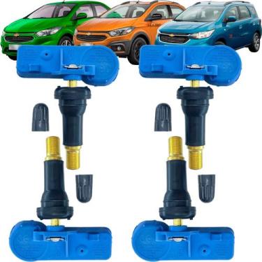 Imagem de Kit 4 Sensor Pressao Tpms Pneu Onix Cobalt Spin Prisma Azul - SR