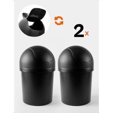 Imagem de Kit 2 Lixeira Basculante 14L Plástica Banheiro Casa Cozinha - Klizz, P