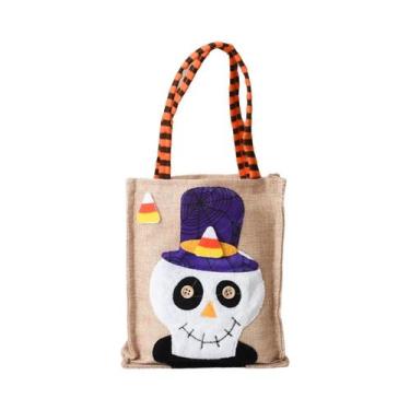 Imagem de Bolsa De Halloween Em TNT: Saco De Doces De Abóbora Para O Festival Fa