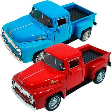 Imagem de Miniatura de Carrinho Colecionável Ford F-100 Pickup Kit 2 Peças Escala 1:32 Metal com...