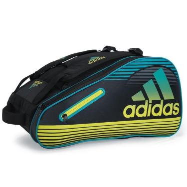 Imagem de Raqueteira Adidas Tour Para Padel e Beach Preta Amarela e Azul-Unissex
