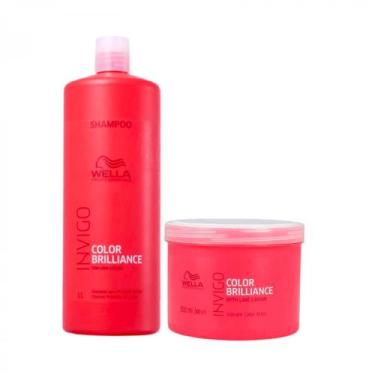 Imagem de Wella Invigo Color Brilliance Kit Shampoo 1L e Máscara 500G