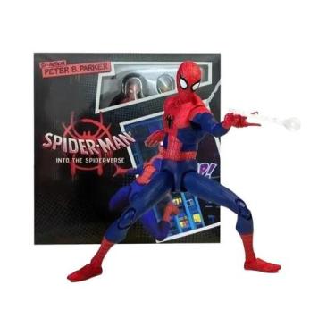 Imagem de Boneco De Ação Spiderman Gwen Peter Miles Morales Spider-verse Sentine
