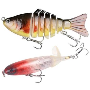 Imagem de Kit Iscas Para Pesca Hélice Superfície Articulada Eficiente Cor:Laranj