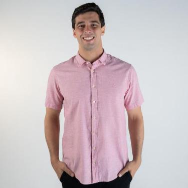 Imagem de Camisa Reserva Linho Manga Curta Rosa, G