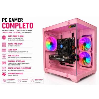 Imagem de Pc Gamer Rosa I7 6700 32gb Ddr4 Ssd 1tb Placa De Video 4gb - Option So