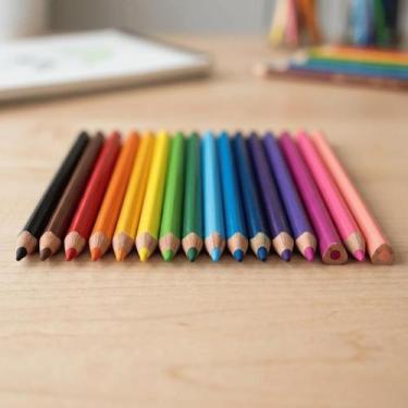 Imagem de Lápis De Cor Tris 24 Cores Amador Triangular 3,0mm Super Macio ColorAD