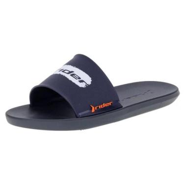 Imagem de Chinelo Slide Infantil Menino Gaspea Borracha Rider 11816, Preto, Azul