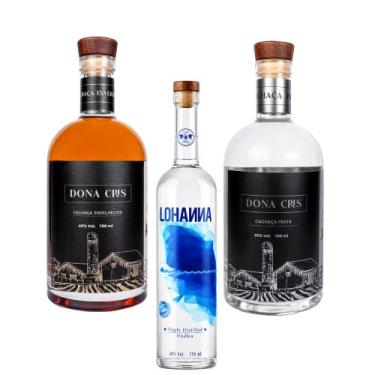 Imagem de Kit Premium: Cachaça Envelhecida + Cachaça Prata + Vodka Lohanna - Don