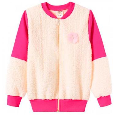 Imagem de Jaqueta Infantil Menina Peluciada Urso Inverno Fleece Plush - anjo da 