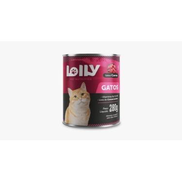 Imagem de Ração umida lata lolly cat carne 280g - lolly pet nutrition